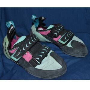 Scarpa Women's 7.5 Men's 6.5 EU39 Vapor V Climbing Bouldering Shoes Teal/Black